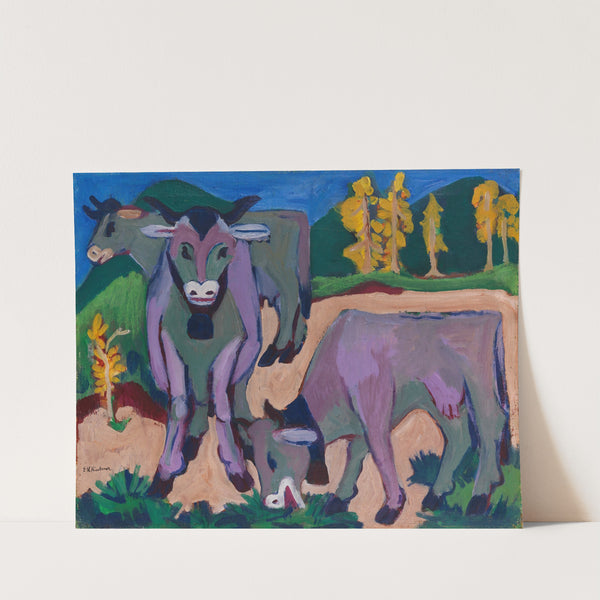 Kühe im Herbst (1924-1926) by Ernst Ludwig Kirchner