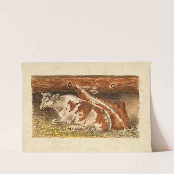 Kühe im Stall (1881) by Josef Engelhart