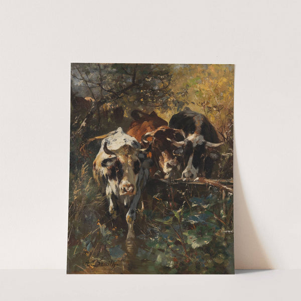 Kühe in der Waldweide (1889) by Anton Braith