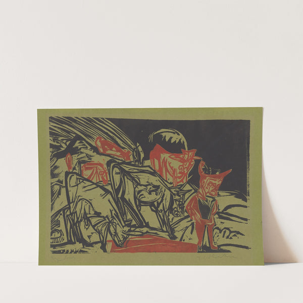 Kuhherde mit einem Hirten (1919) by Ernst Ludwig Kirchner