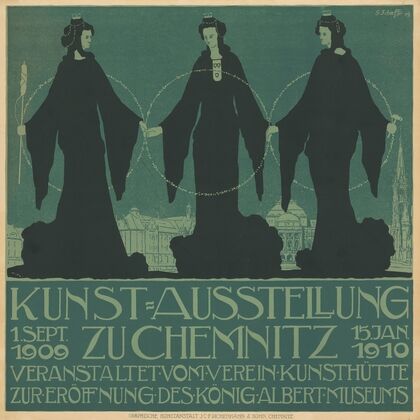 Kunst-Ausstellung zu Chemnitz. Verein Kunsthütte. Eröffnung des König Albert Museums (1909)