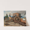 Künstlerfreunde lösen einen Kanonenschuss auf der Festung Michele bei Ostia (Ferdinand Jagemann und Peter Krafft) by Johann Peter Krafft