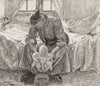 Kunstnerens hustru der holder sit barn frem