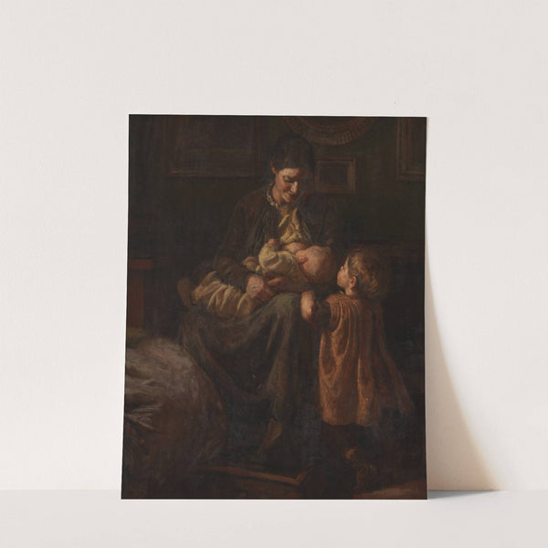 Kunstnerens hustru med to børn by Joakim Skovgaard