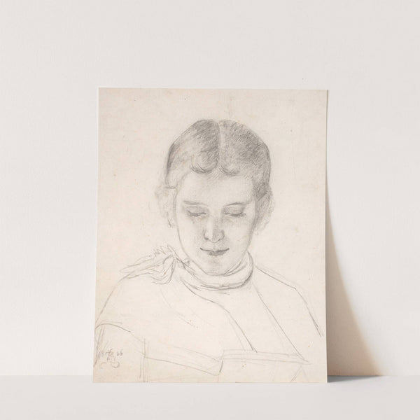 Kunstnerens søster, Elizabeth Zahrtmann, læsende (1865 - 1866) by Kristian Zahrtmann