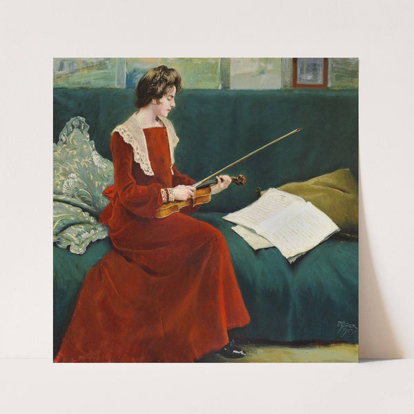 Kunstnerinden Gerda Holm by Paul Fischer