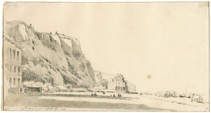 Kust en strand bij Dover (1856)
