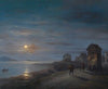 Küstenlandschaft bei aufgehendem Mond