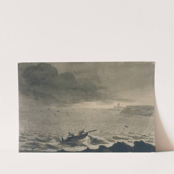 Küstenlandschaft bei aufziehendem Sturm by Franz Pforr