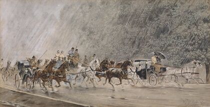 Kutschenfahrt im Regen