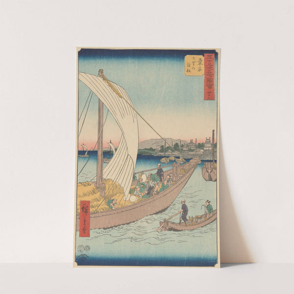 Kuwana (1855) by Andō Hiroshige