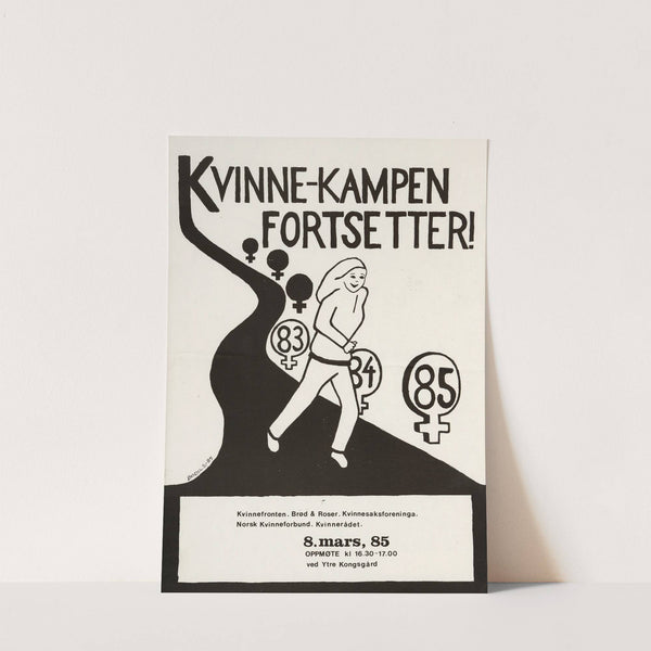 Kvinne-kampen fortsetter! 83, 84, 85. (1985) by Kvinnefronten (The Women's Front)