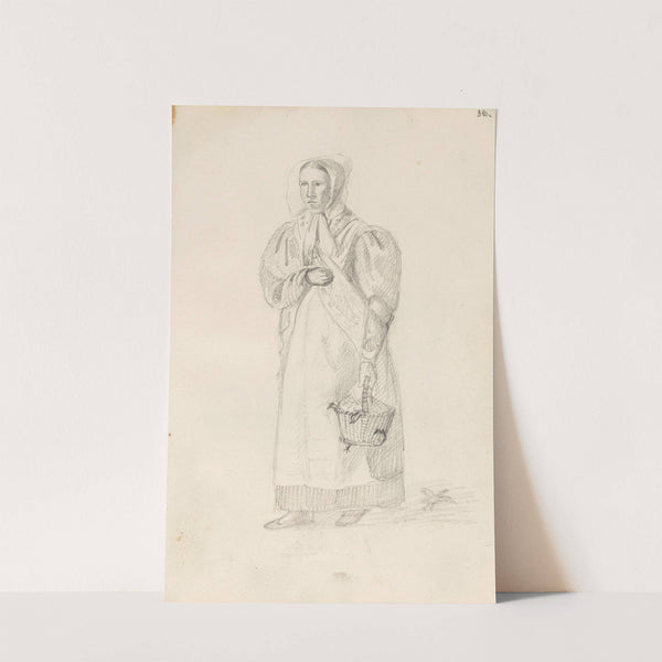 Kvinne med en kurv (1835) by Adolph Tidemand