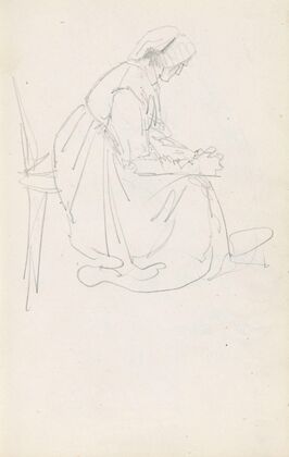 Kvinne med foldede hender (between 1844 - 1854)