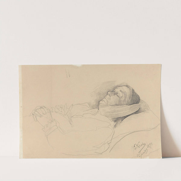 Kvinne på dødsleiet (1898) by Christian Krohg