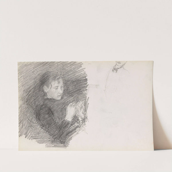 Kvinneportrett; fragment by Signe Scheel