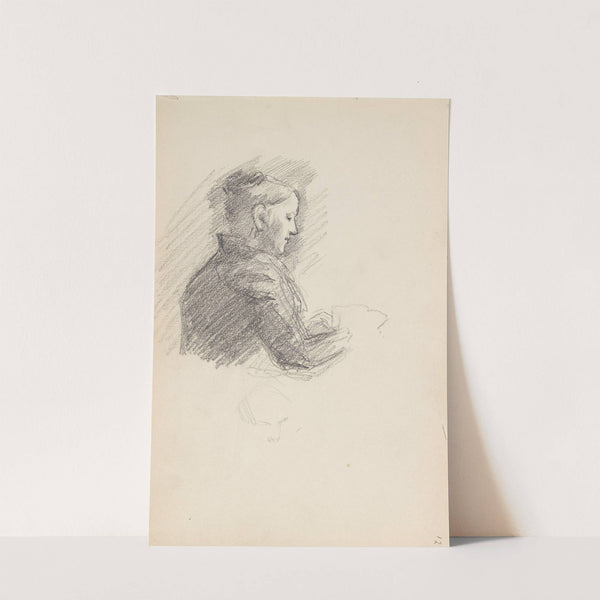 Kvinneportrett profil by Signe Scheel