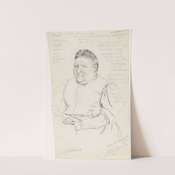 Kvinneportrett, sittende, halvfigur by Christian Krohg