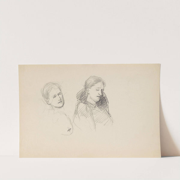 Kvinneportrett; studie av hode by Signe Scheel