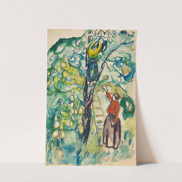 Kvinner høster frukt (ca 1920) by Edvard Munch