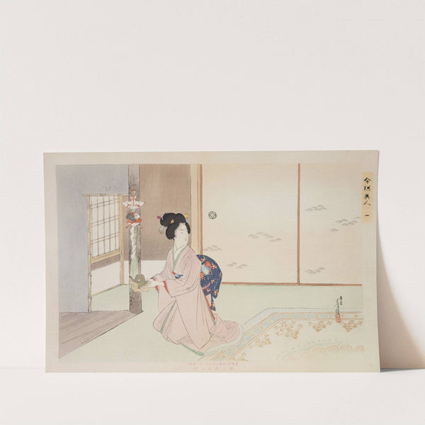 Kyōiku imayō bijin fūzoku zen Pl.01 by Toshikata Mizuno