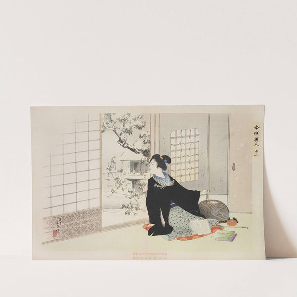 Kyōiku imayō bijin fūzoku zen Pl.12 by Toshikata Mizuno