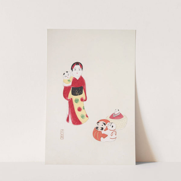 Kyosen’s Collected Illustrations of Japanese Toys Pl.014 by Kawasaki Kyosen