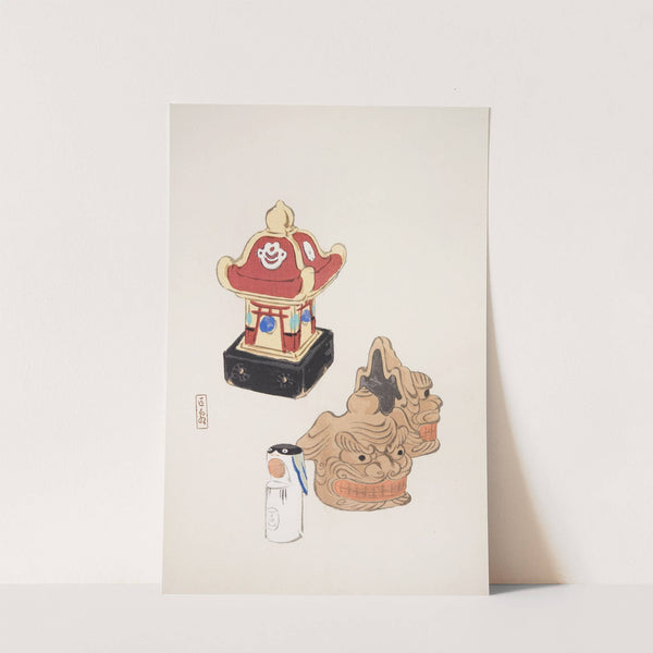 Kyosen’s Collected Illustrations of Japanese Toys Pl.038 by Kawasaki Kyosen