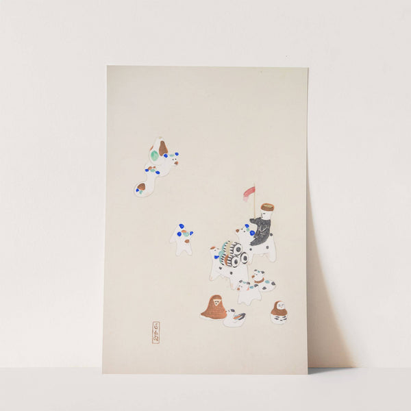 Kyosen’s Collected Illustrations of Japanese Toys Pl.046 by Kawasaki Kyosen