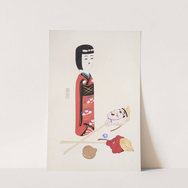 Kyosen’s Collected Illustrations of Japanese Toys Pl.053 by Kawasaki Kyosen