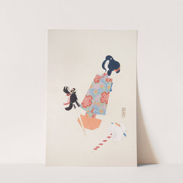 Kyosen’s Collected Illustrations of Japanese Toys Pl.069 by Kawasaki Kyosen