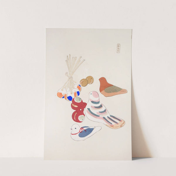 Kyosen’s Collected Illustrations of Japanese Toys Pl.091 (1919) by Kawasaki Kyosen