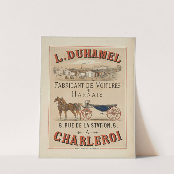 L. Duhamel. Fabricant de voitures & harnais (1876) by Imp. Brice Thomas