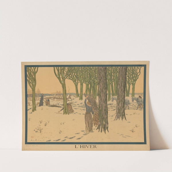 L’ hiver. Der Winter. Images pour l’ Ecole (1897) by Henri Rivière
