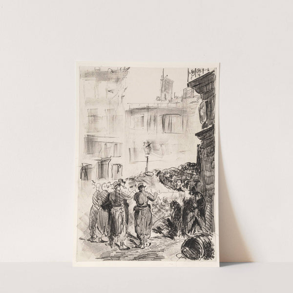 La barricade Scéne de la Commune de Paris (1871) by Édouard Manet