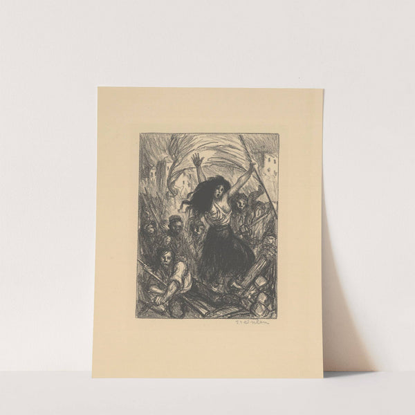 La barricade (1908) by Théophile Alexandre Steinlen