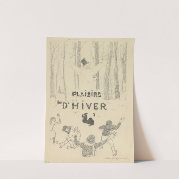 La bataille de boules de neige devant le bonhomme de neige by Léon Spilliaert