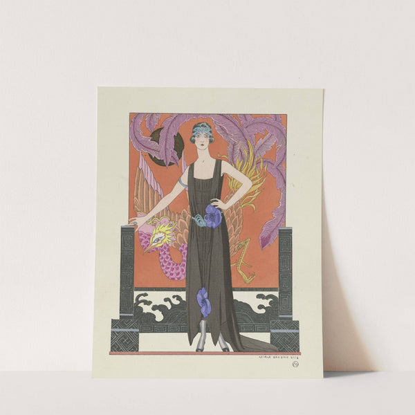 La belle dame sans merci ; Robe du soir, de Worth (1921) by George Barbier