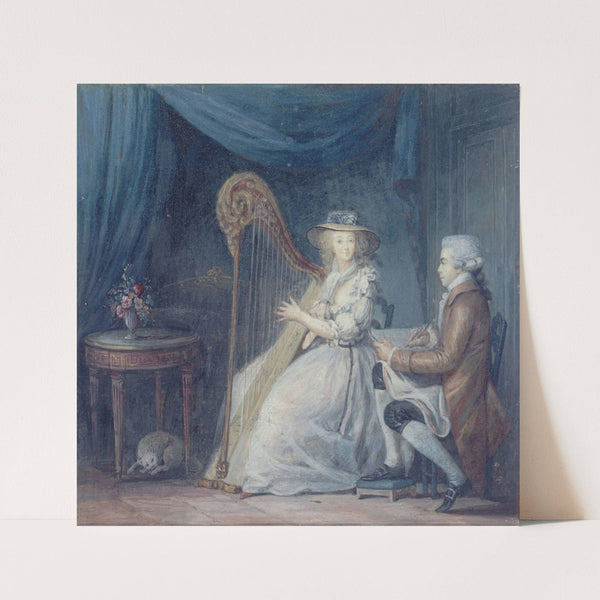 La Belle Harpiste by Jean-Baptiste Mallet