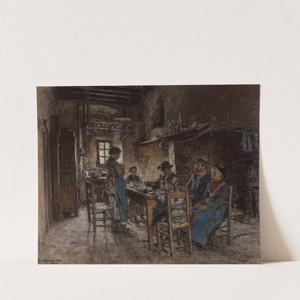 La bénédicité au Chaussin près de Vichy (The blessing at Chaussin near Vichy) (1897) by Léon Augustin Lhermitte