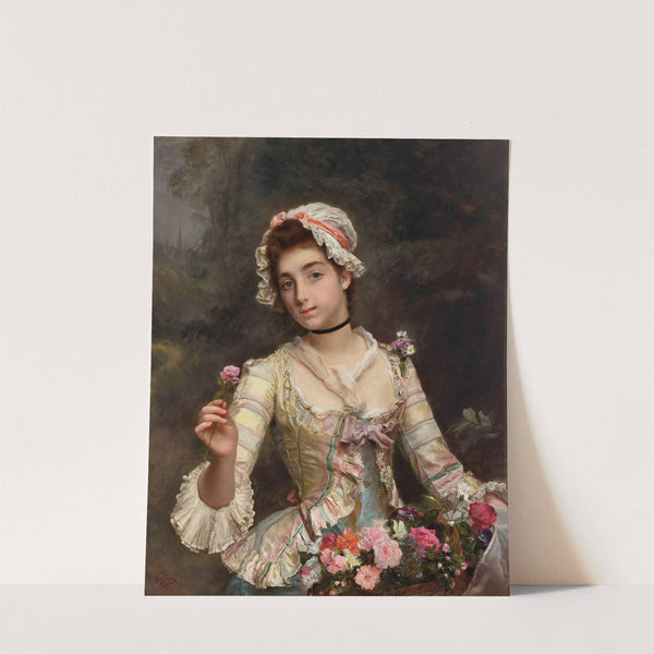 La bouquetière by Gustave Jean Jacquet