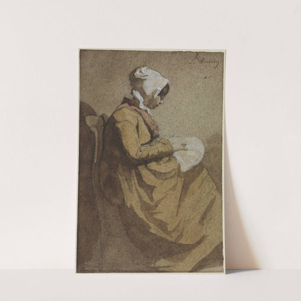 La Brodeuse (1845) by François Bonvin