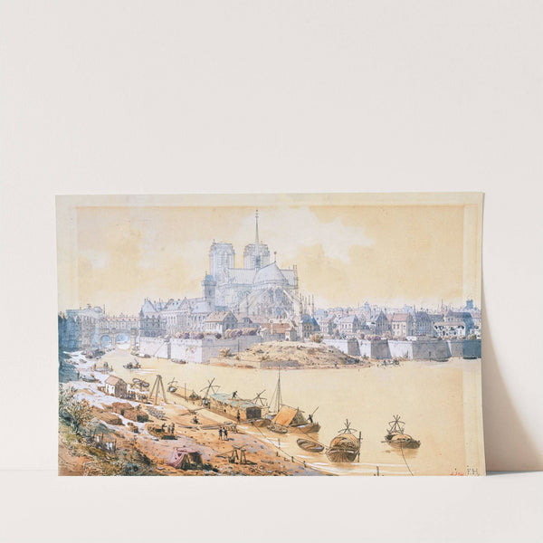 La cathédrale Notre-Dame et le palais de l’Archevêché en 1595 (1915-1945) by Fédor Hoffbauer