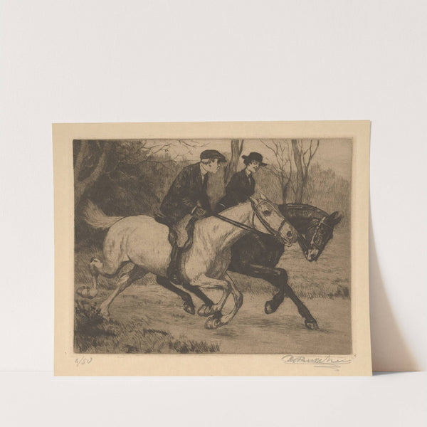 La chevauchée by Constant Eugène de Busschere