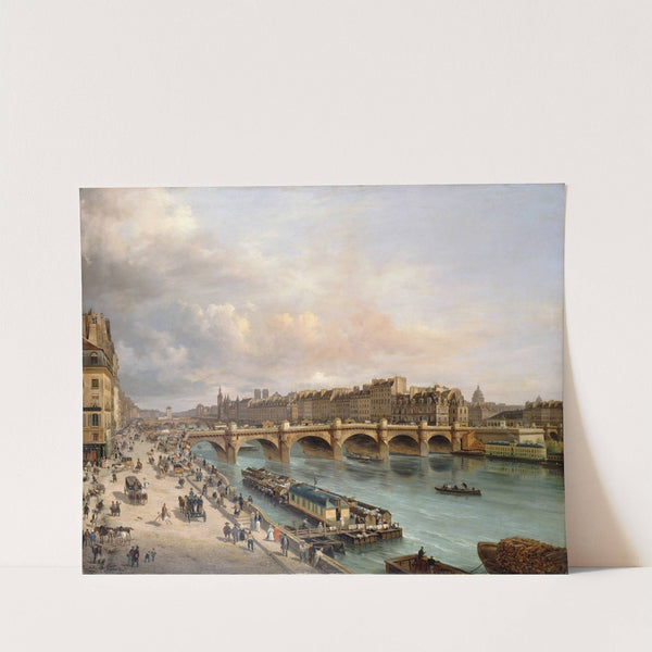 La Cité et le Pont-Neuf, vus du quai du Louvre by Giuseppe Canella