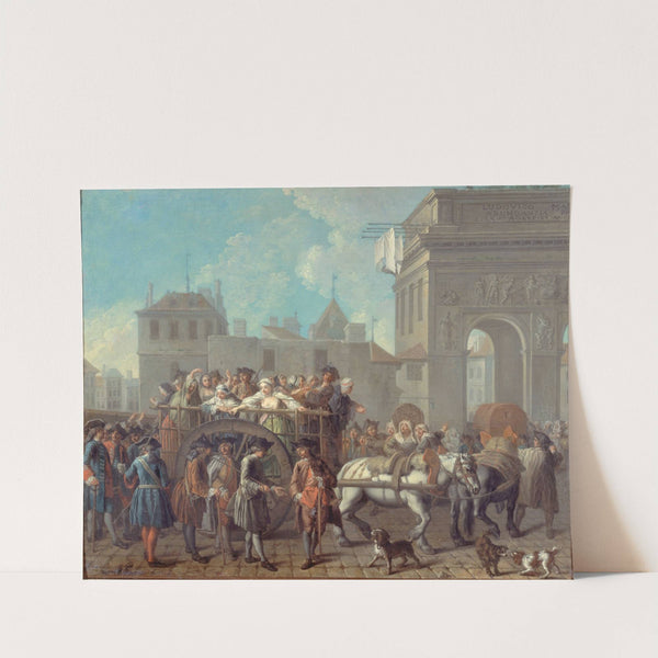 La Conduite des filles de joie à la Salpêtrière; le passage près de la porte Saint-Bernard (1757) by Etienne Jeaurat