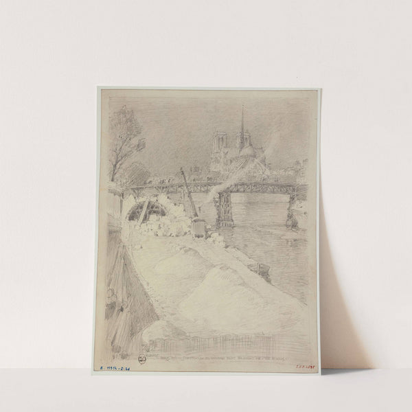 La construction du Pont de la Tournelle by Ferdinand Boberg