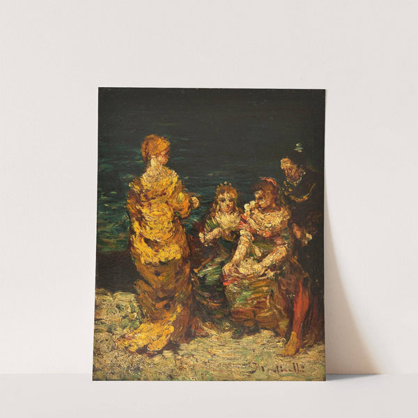 La conversation interrompue. (19th Century) by Adolphe Monticelli