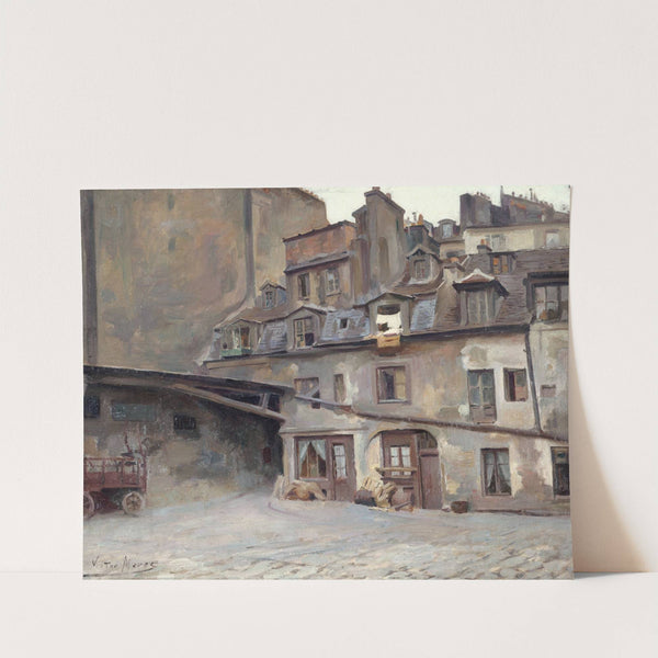 La cour de l'auberge du Cheval-Blanc, rue Mazet by Victor Marec