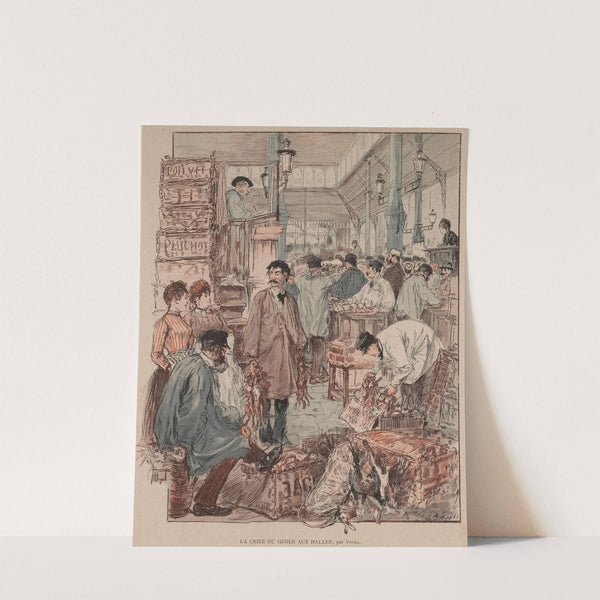 La criée du gibier aux Halles by Hermann Vogel